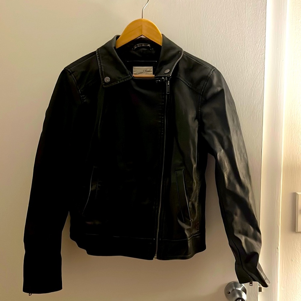 Faux Black Leather Jacket